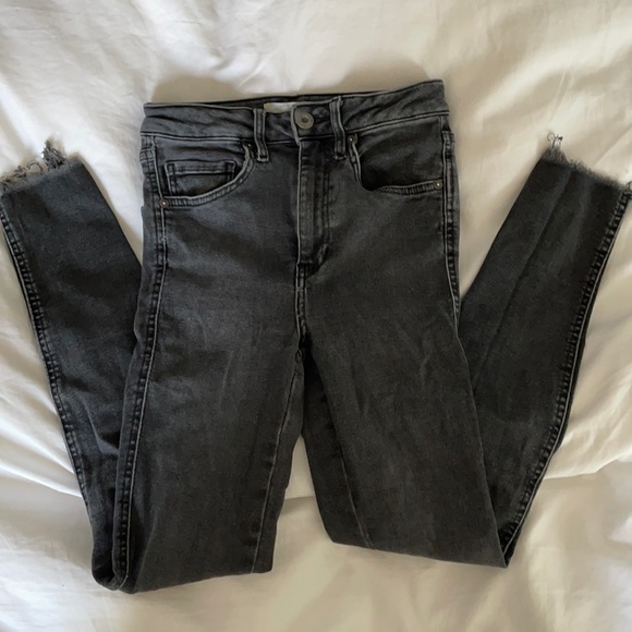 Free People Denim - Free people black distressed denim skinnies